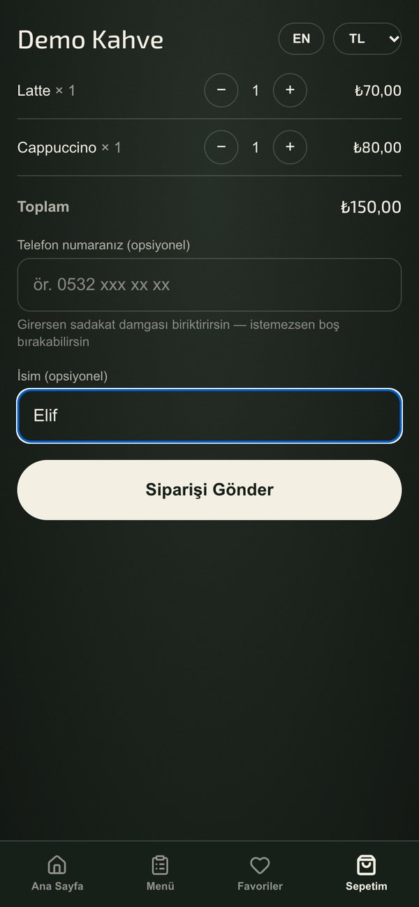 Siparişi garson beklemeden gönderir